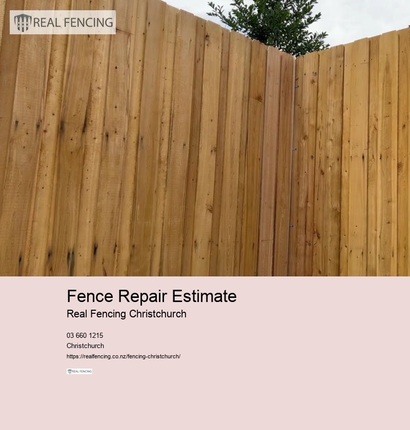Fence Repair Estimate