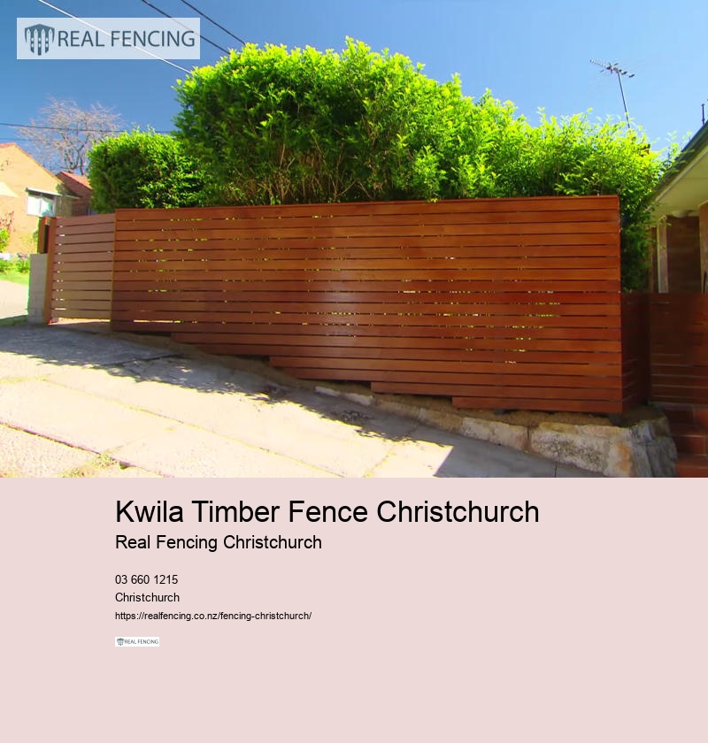 Kwila Timber Fence Christchurch