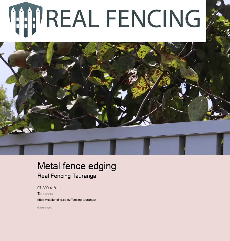 Metal fence edging