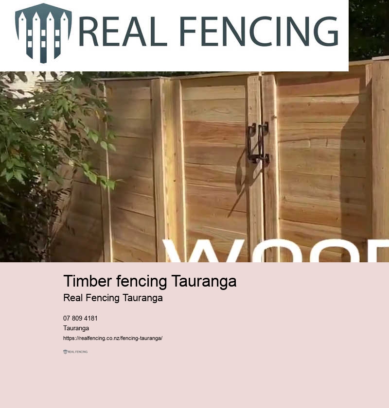 Tauranga standards for timber fencing